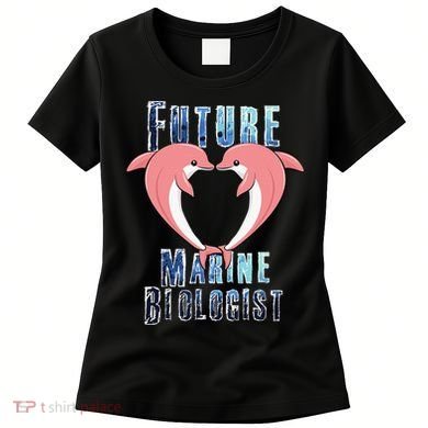 Marine Biology Future Biologist Science Dolphin Heart Women's T-Shirt