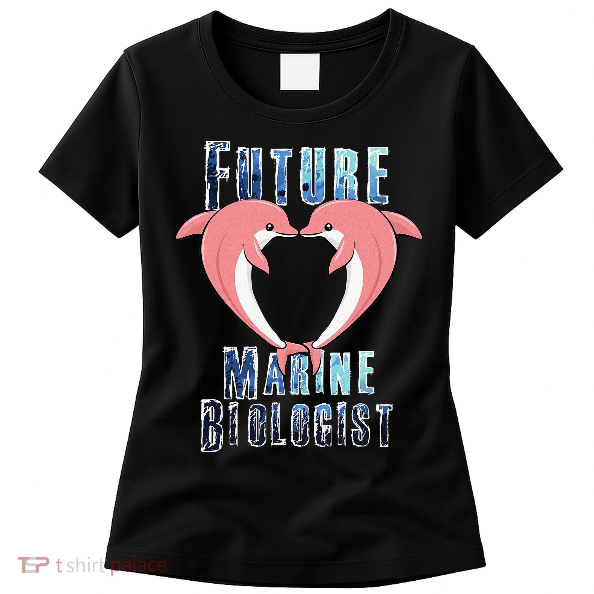 Marine Biology Future Biologist Science Dolphin Heart Women's T-Shirt
