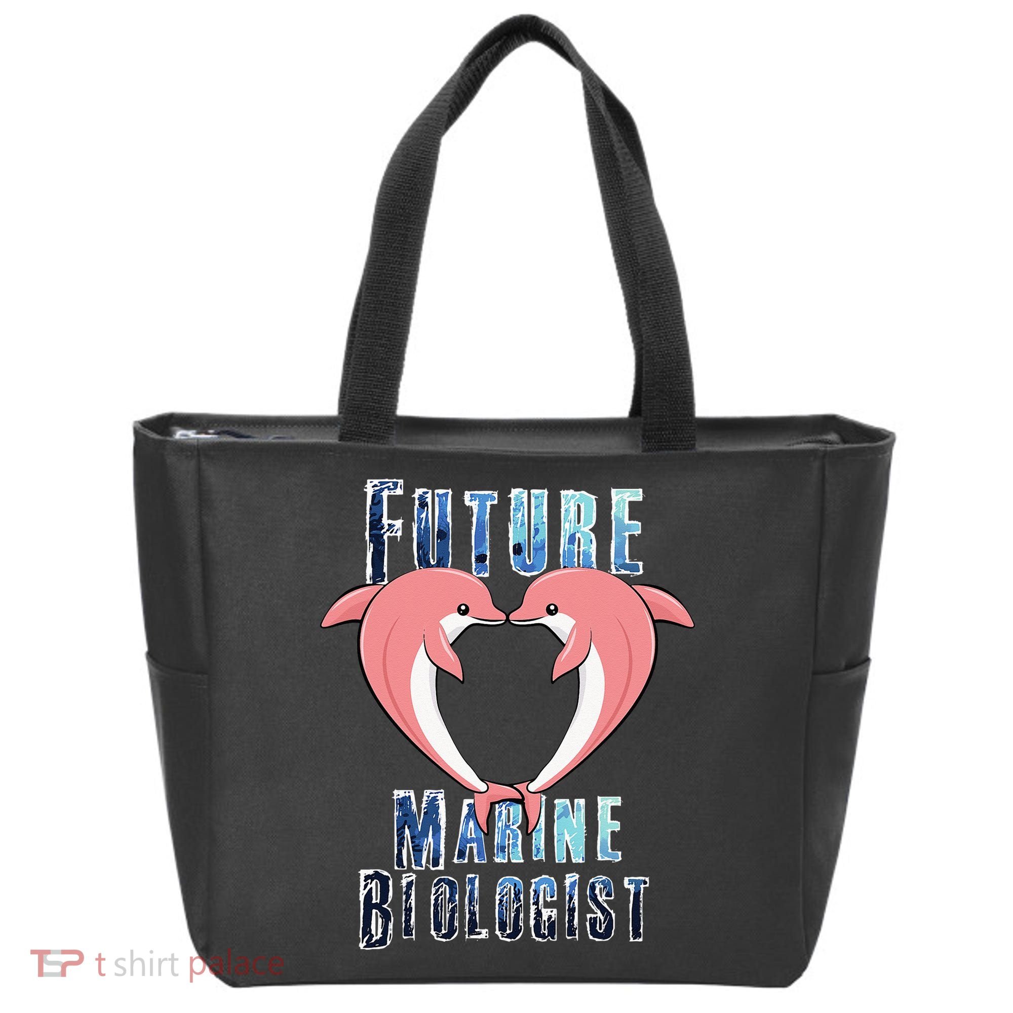 Marine Biology Future Biologist Science Dolphin Heart Tote Bag