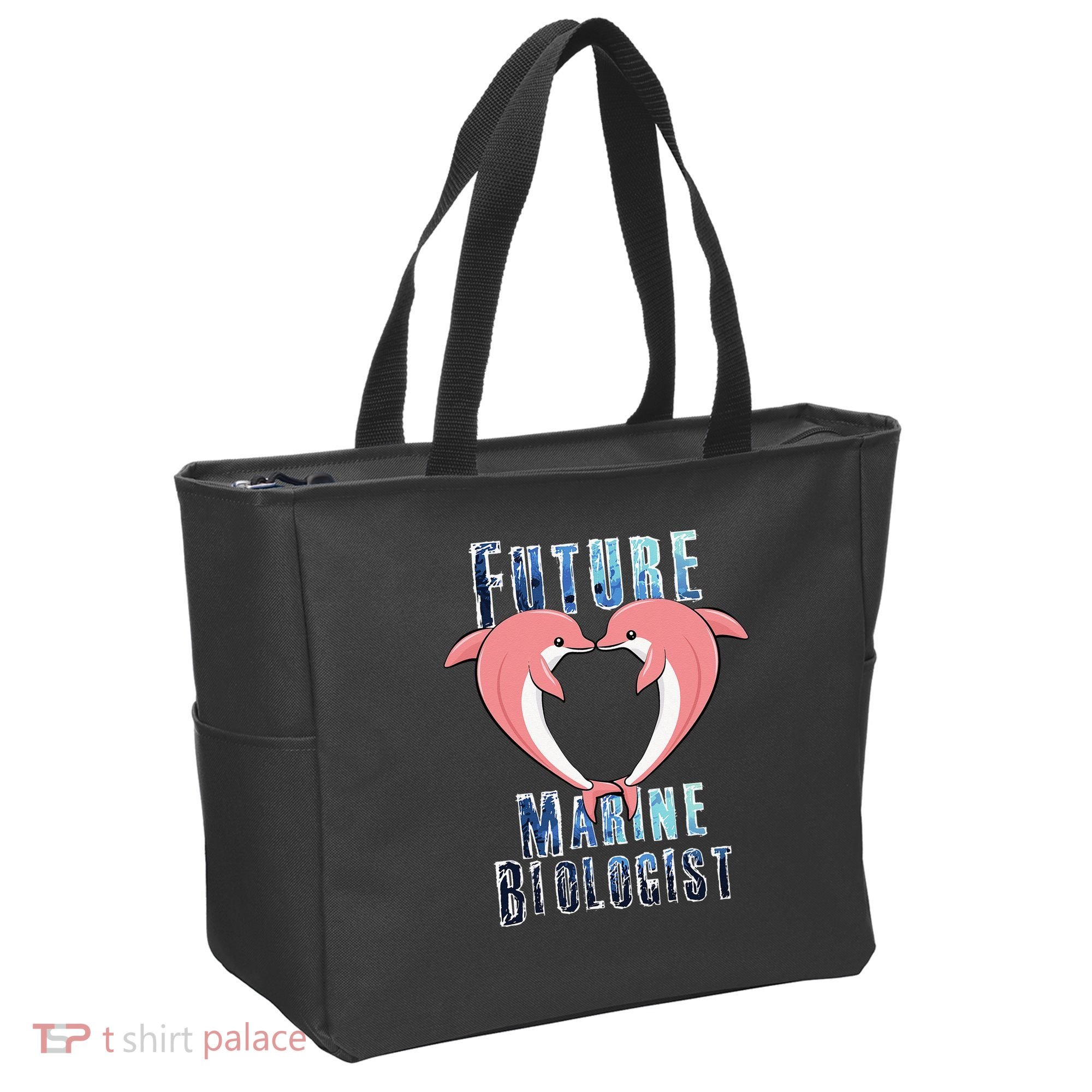 Marine Biology Future Biologist Science Dolphin Heart Tote Bag