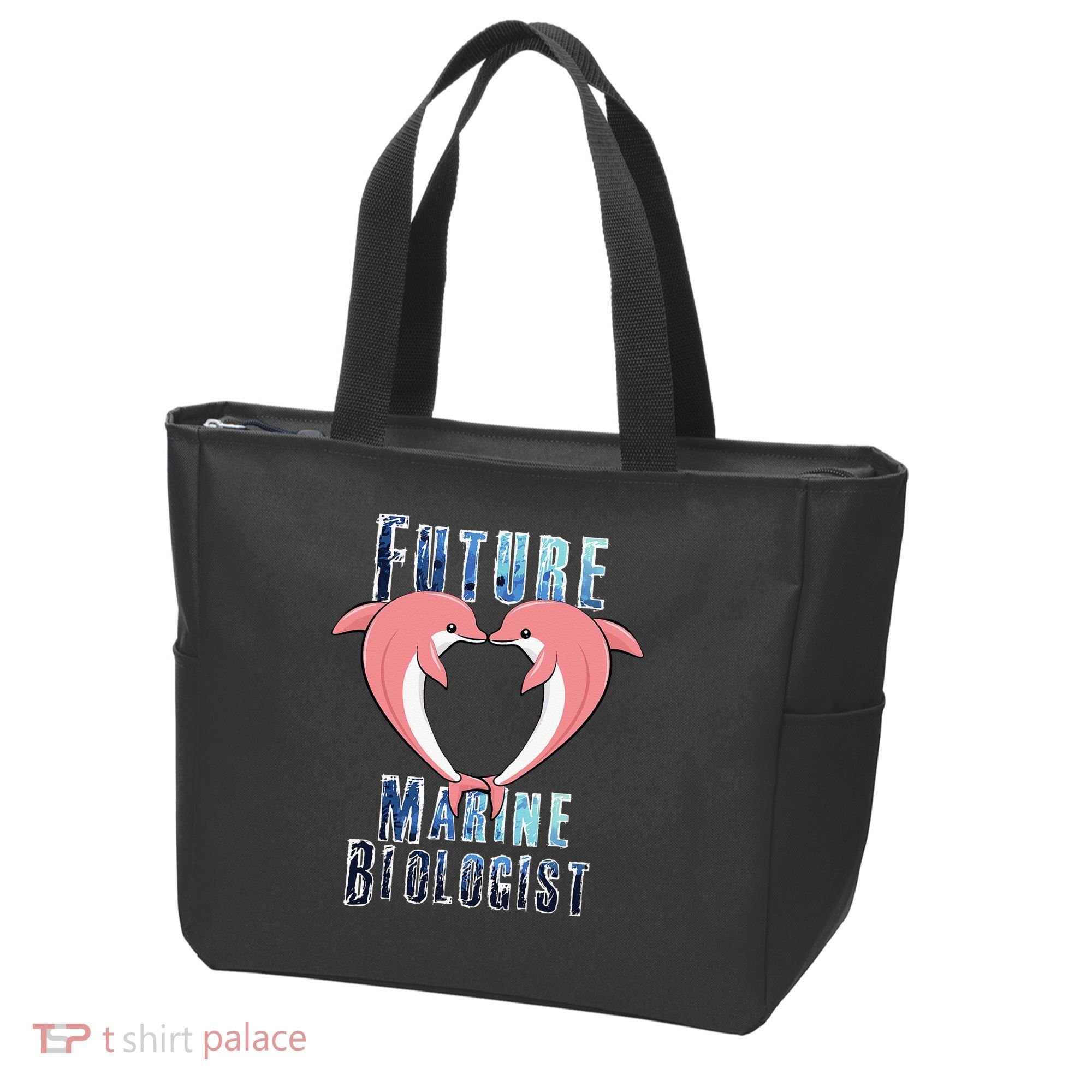 Marine Biology Future Biologist Science Dolphin Heart Tote Bag