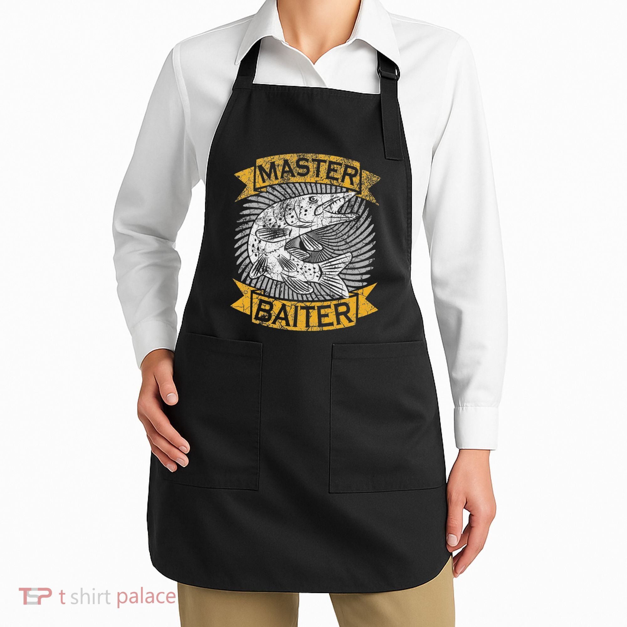 Master Baiter Funny Pike Fishing Gift Ice Fishing Musky Apron