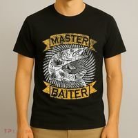 Master Baiter Funny Pike Fishing Gift Ice Fishing Musky T-Shirt thumb 3