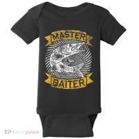 Master Baiter Funny Pike Fishing Gift Ice Fishing Musky Baby Bodysuit thumb 0