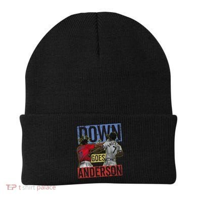 Meme Baseball Funny Down Goes Anderson Beanie