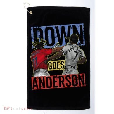 Meme Baseball Funny Down Goes Anderson Golf Towel
