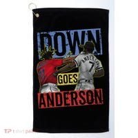 Meme Baseball Funny Down Goes Anderson Golf Towel thumb 0