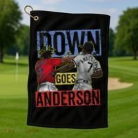 Meme Baseball Funny Down Goes Anderson Golf Towel thumb 1