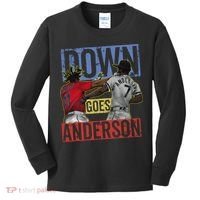 Meme Baseball Funny Down Goes Anderson Kids Long Sleeve Shirt thumb 0