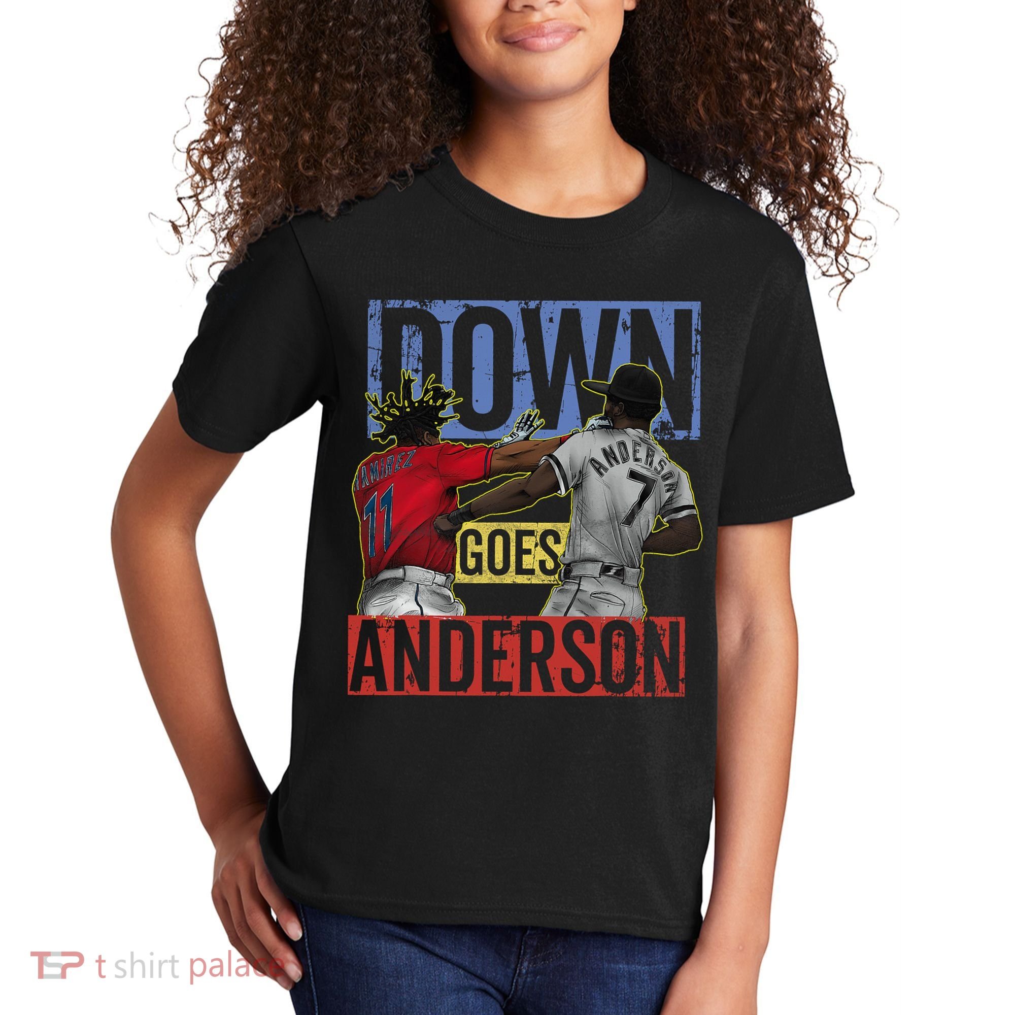 Meme Baseball Funny Down Goes Anderson Kids T-Shirt