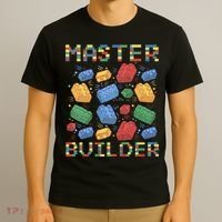 Master Builder Funny Building Blocks Gifts T-Shirt thumb 3