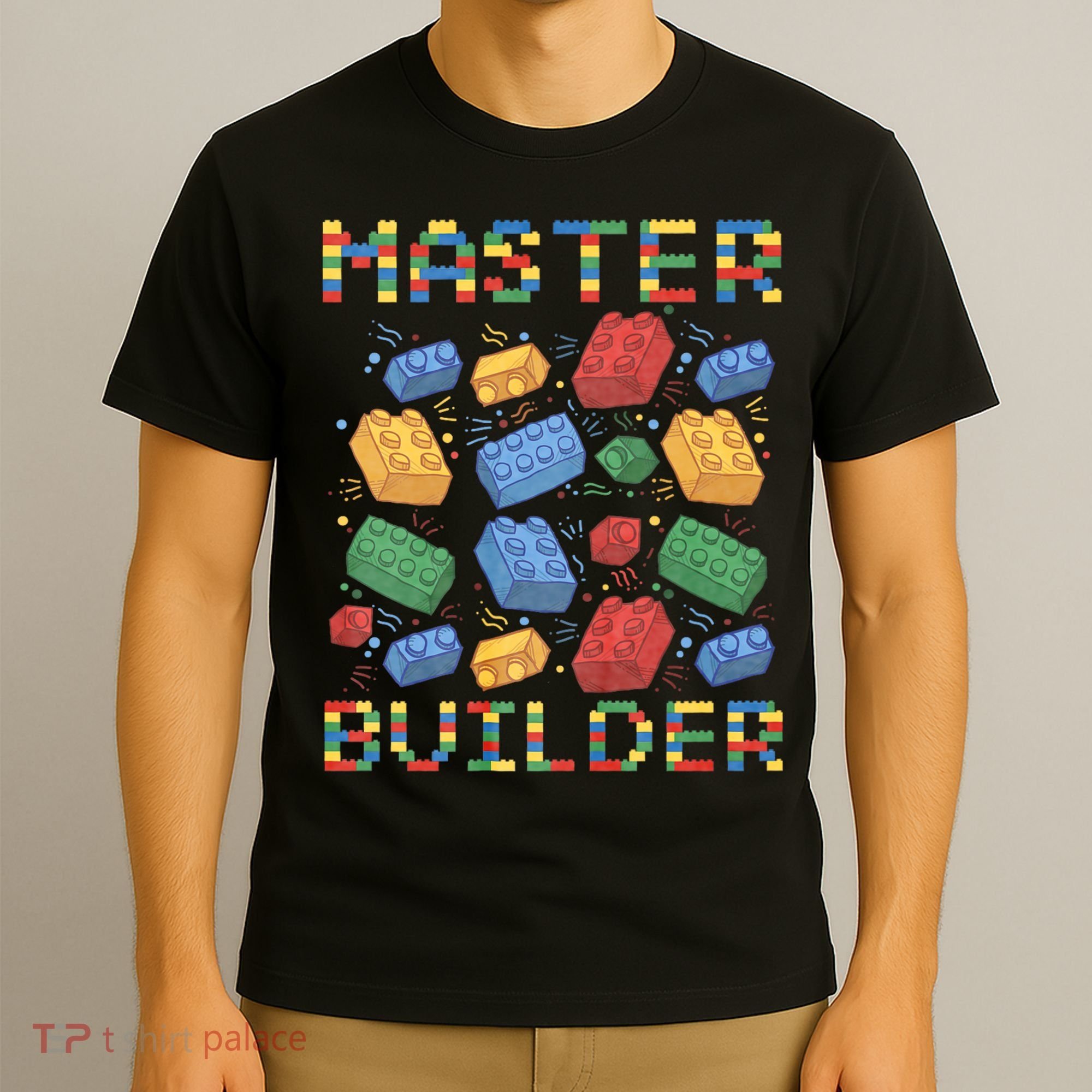 Master Builder Funny Building Blocks Gifts T-Shirt