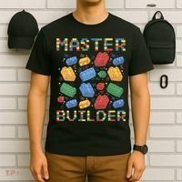 Master Builder Funny Building Blocks Gifts T-Shirt thumb 6
