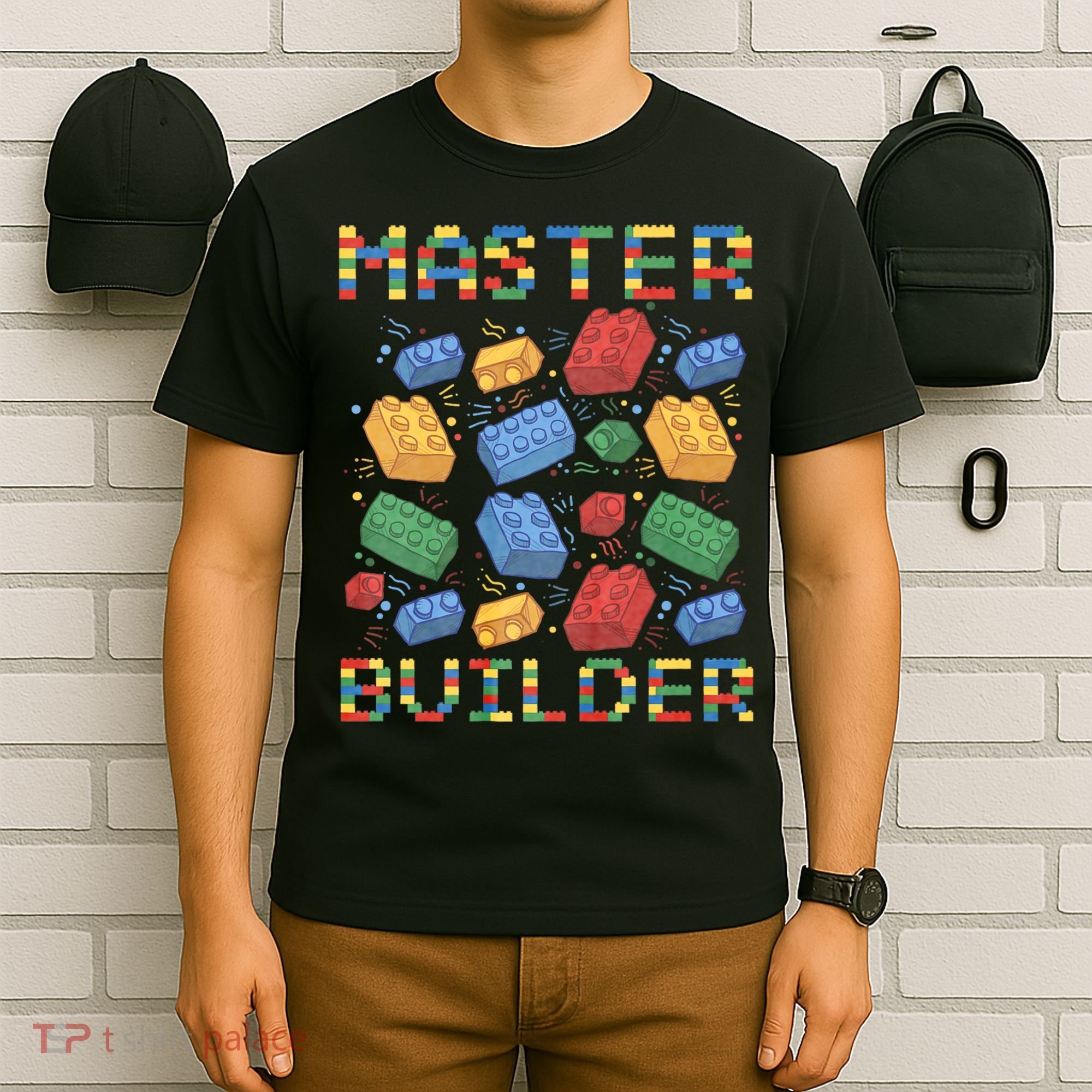 Master Builder Funny Building Blocks Gifts T-Shirt