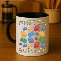 Master Builder Funny Building Blocks Gifts Coffee Mug thumb 4