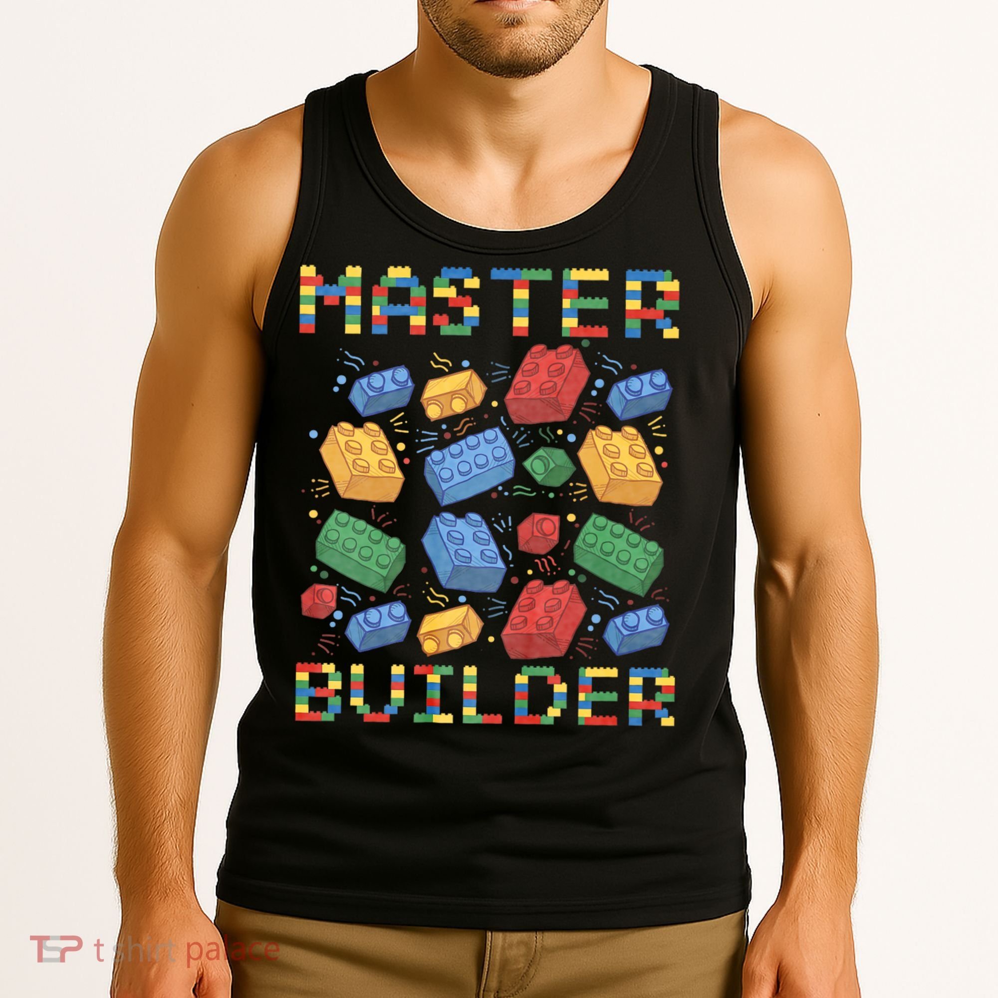Master Builder Funny Building Blocks Gifts Tank Top