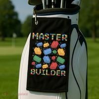 Master Builder Funny Building Blocks Gifts Golf Towel thumb 2