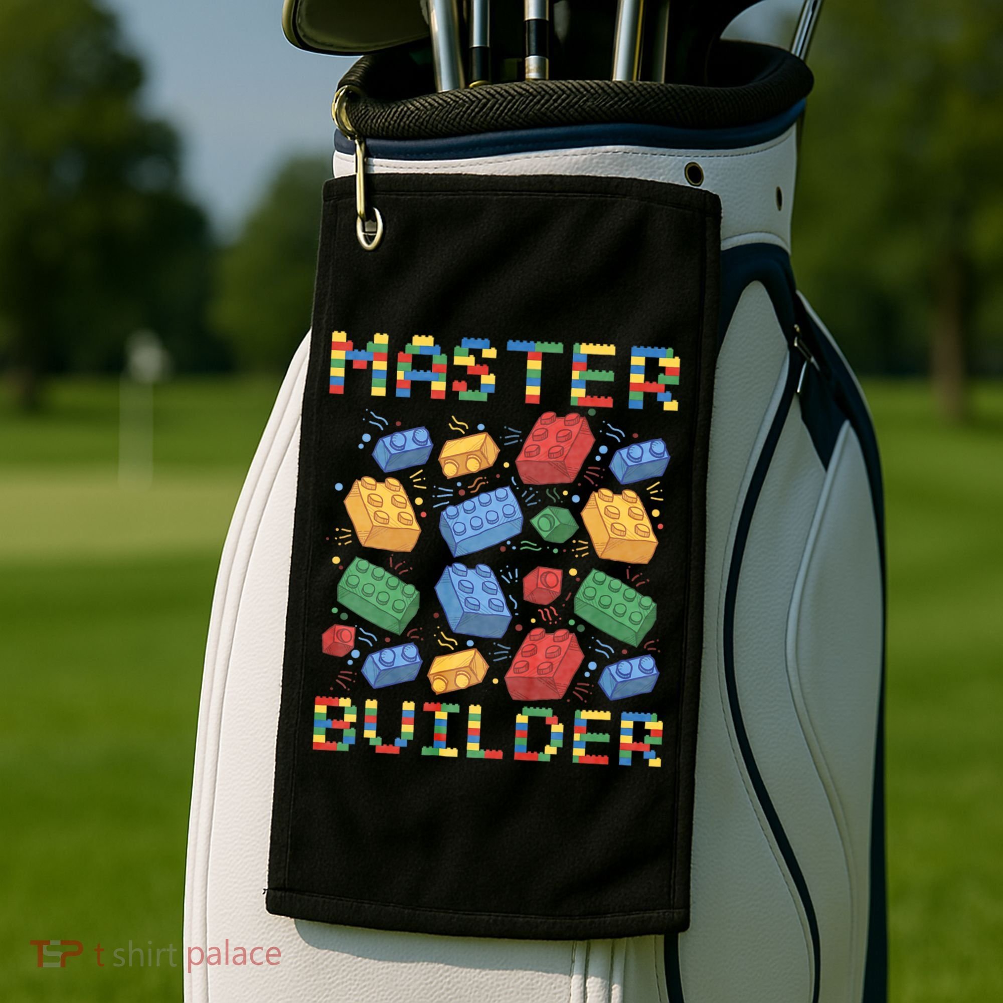 Master Builder Funny Building Blocks Gifts Golf Towel