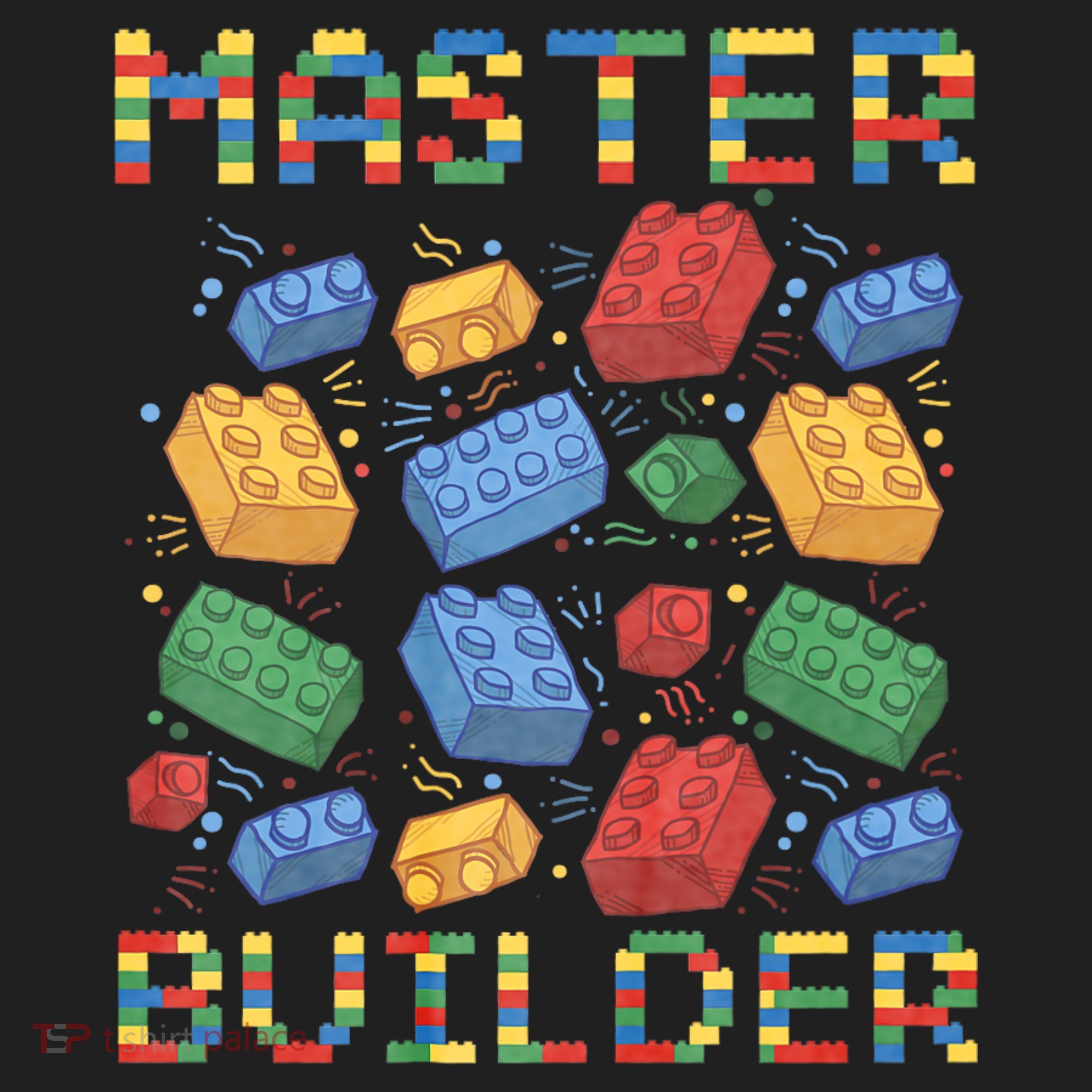Master Builder Funny Building Blocks Gifts Golf Towel