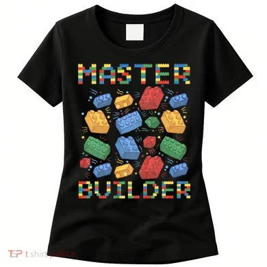 Master Builder Funny Building Blocks Gifts Women's T-Shirt