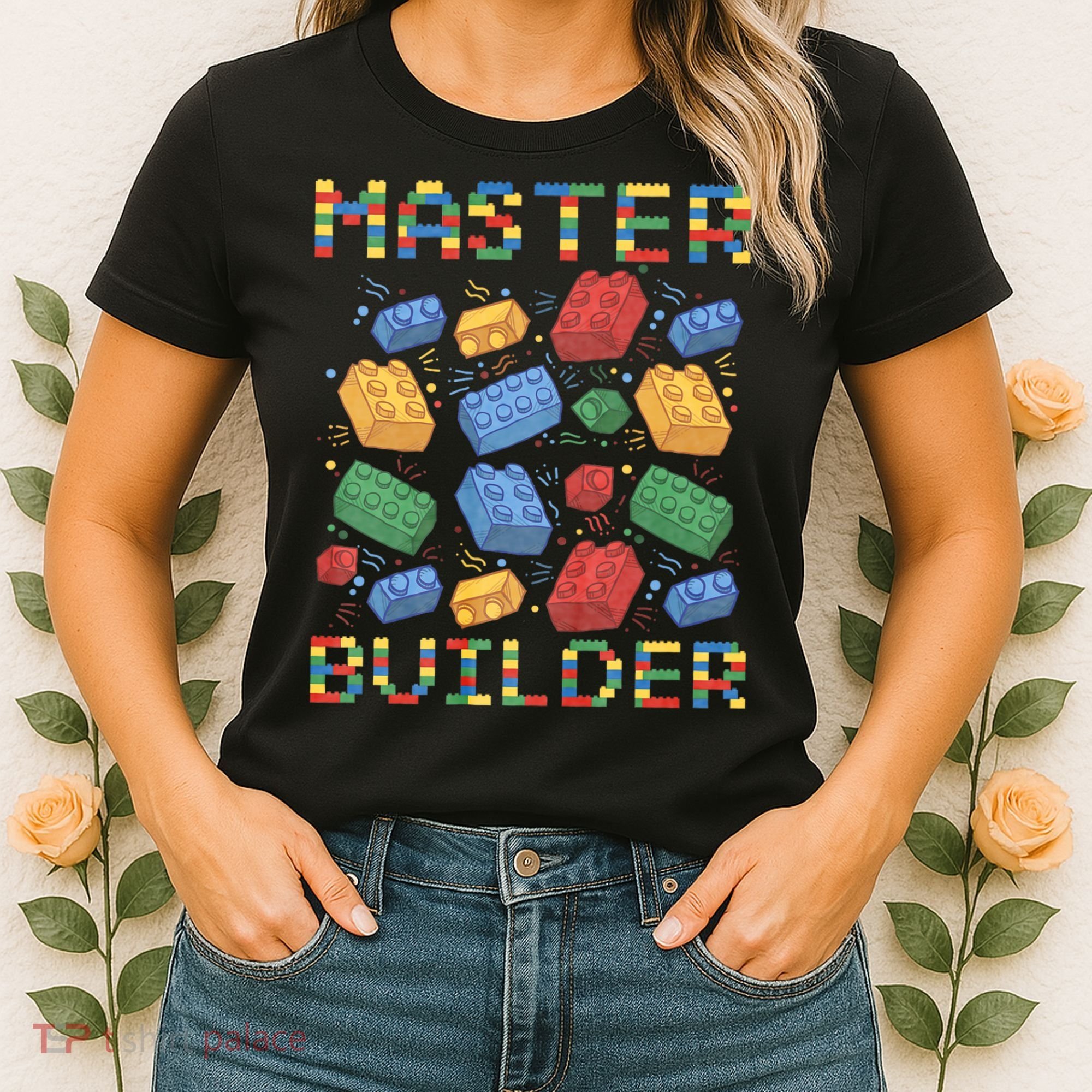 Master Builder Funny Building Blocks Gifts Women's T-Shirt