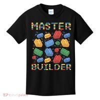 Master Builder Funny Building Blocks Gifts Kids T-Shirt thumb 0