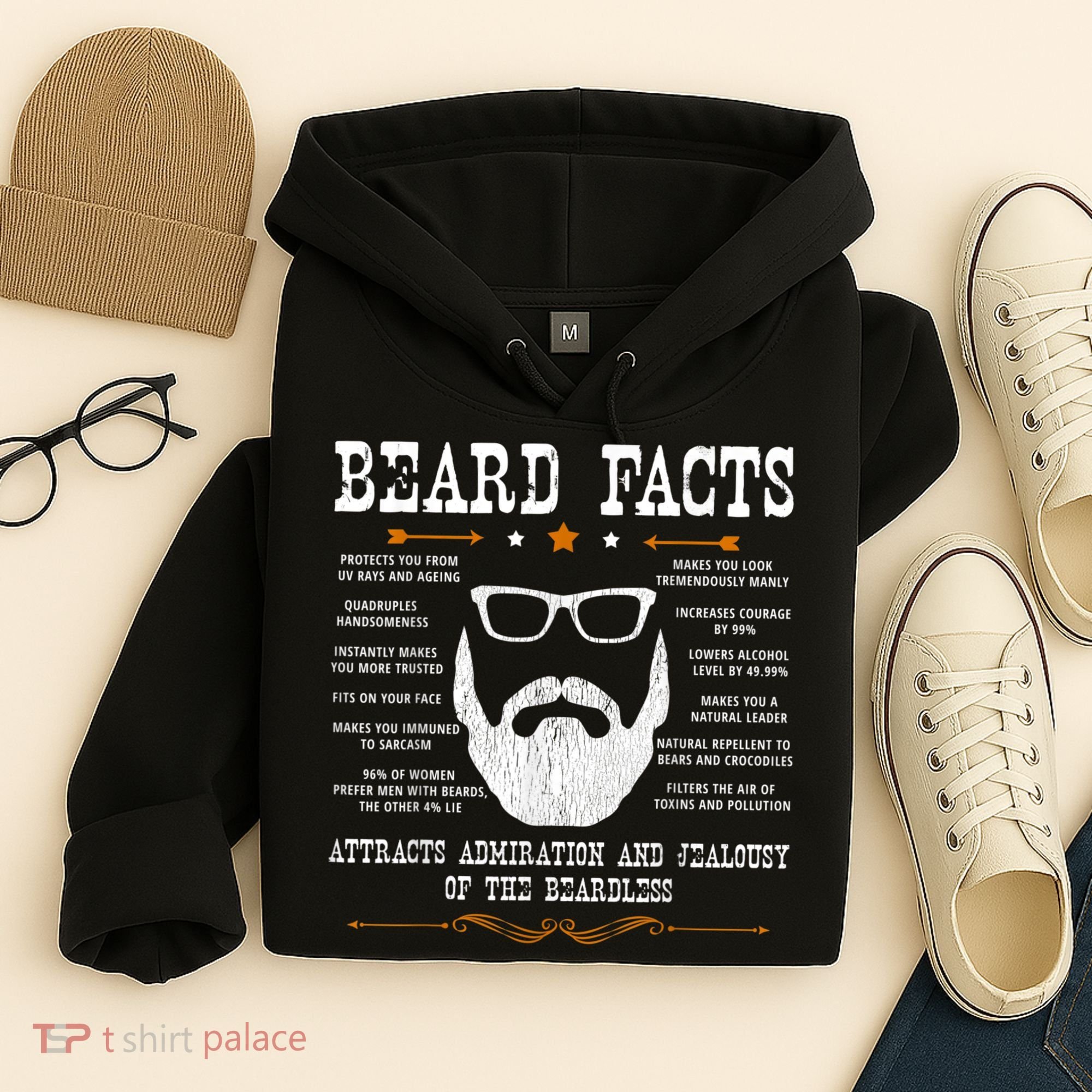 Mens Beard Facts Beard Lover Hoodie