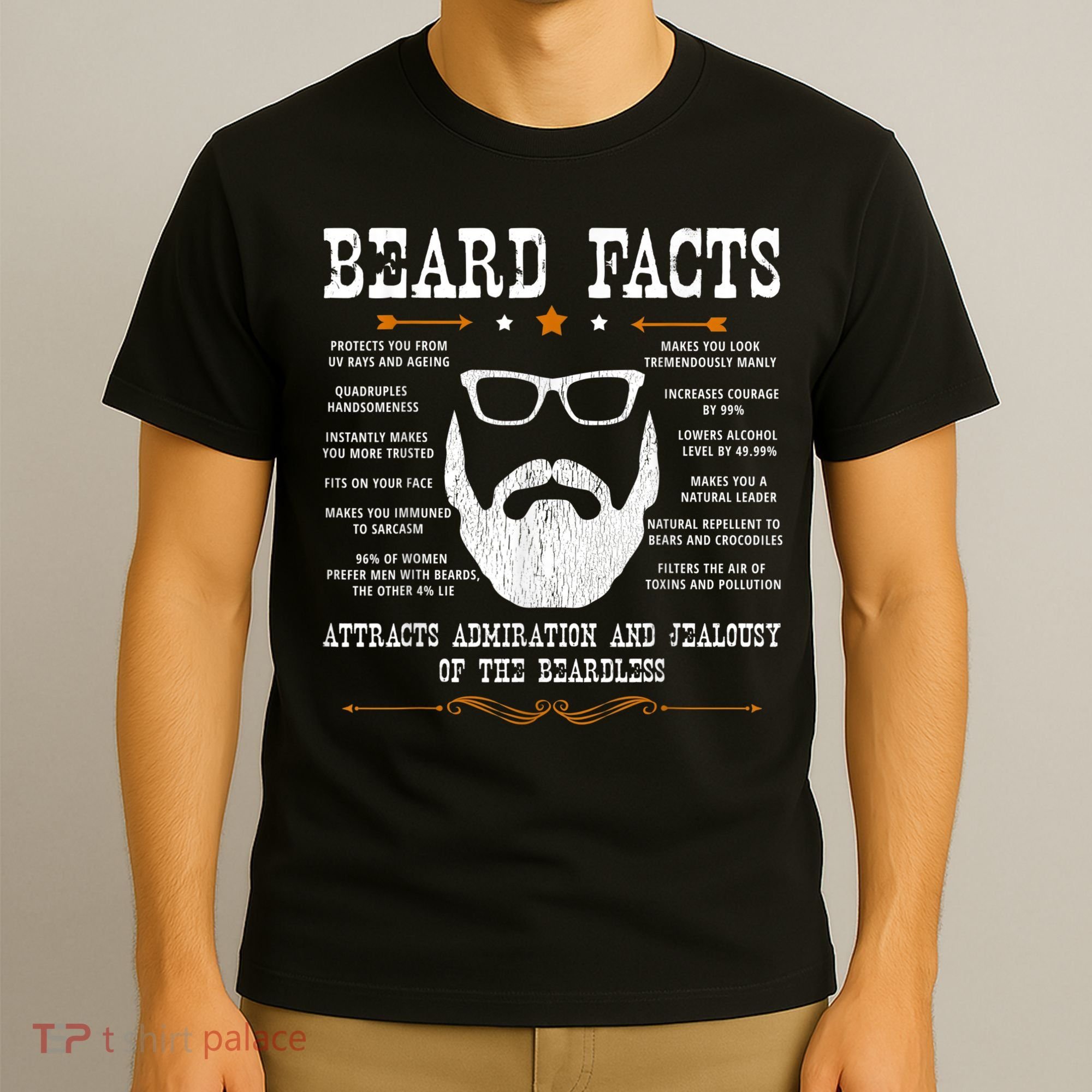 Mens Beard Facts Beard Lover T-Shirt