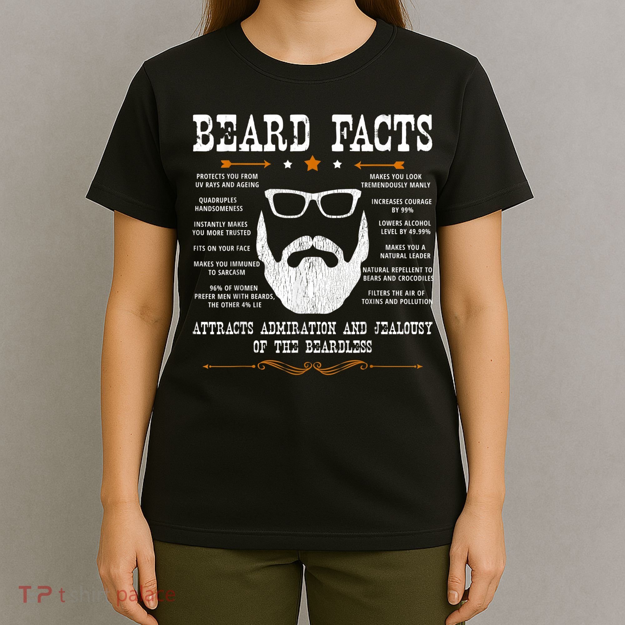 Mens Beard Facts Beard Lover T-Shirt