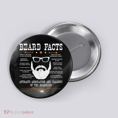 Mens Beard Facts Beard Lover Button
