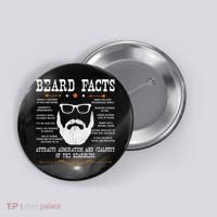 Mens Beard Facts Beard Lover Button thumb 0