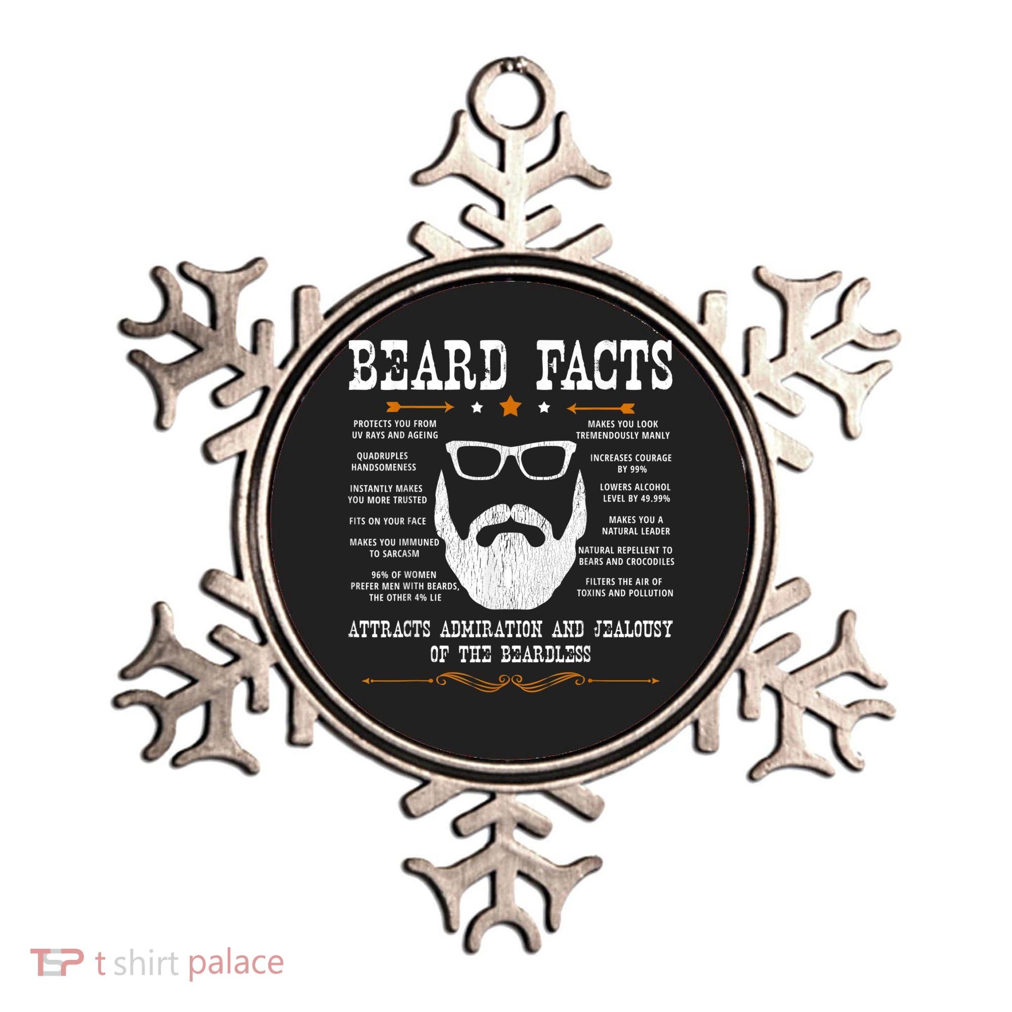 Mens Beard Facts Beard Lover Ornament