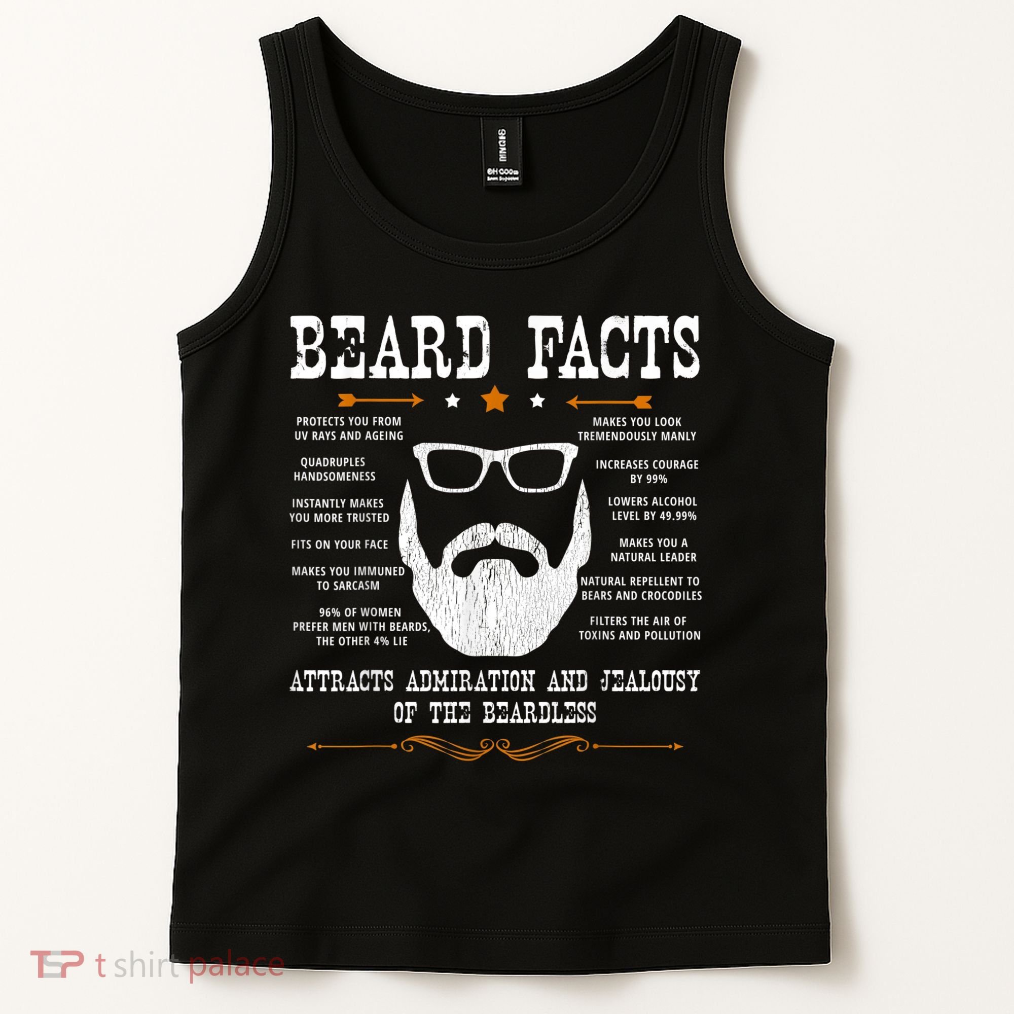 Mens Beard Facts Beard Lover Tank Top