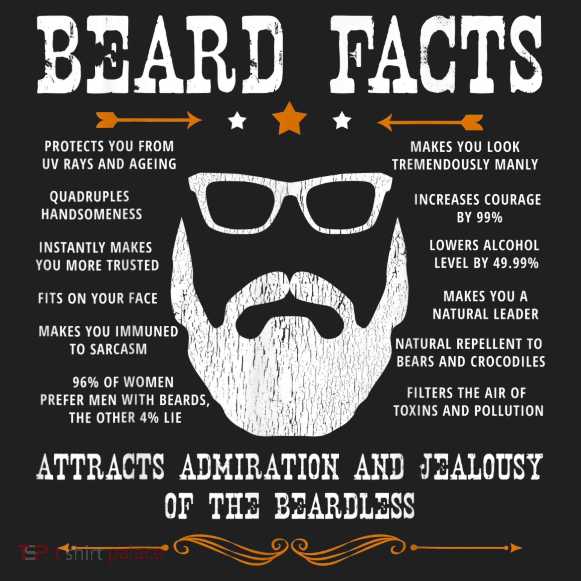 Mens Beard Facts Beard Lover Golf Towel