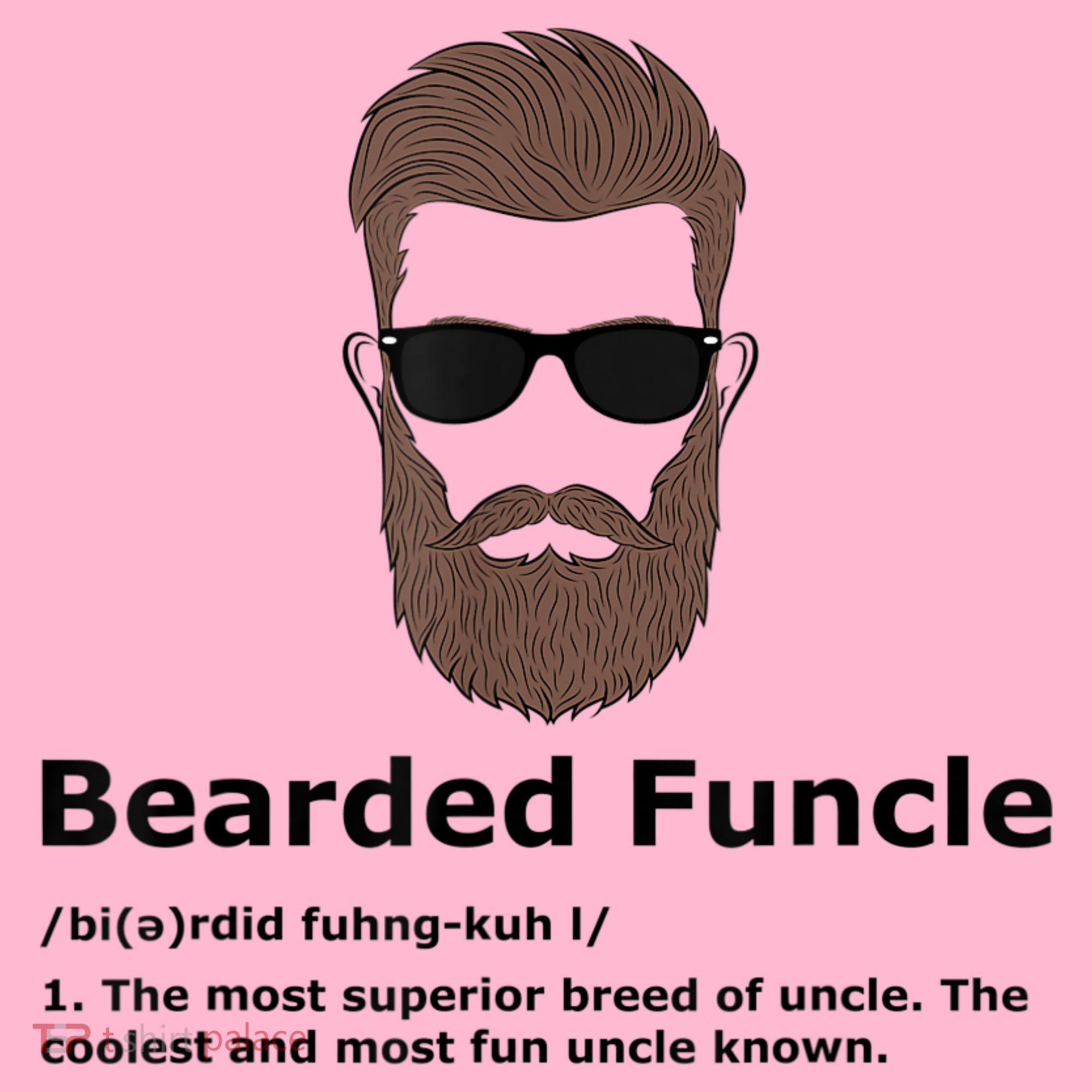 Mens Bearded Funcle Funny Uncle Definition Coaster