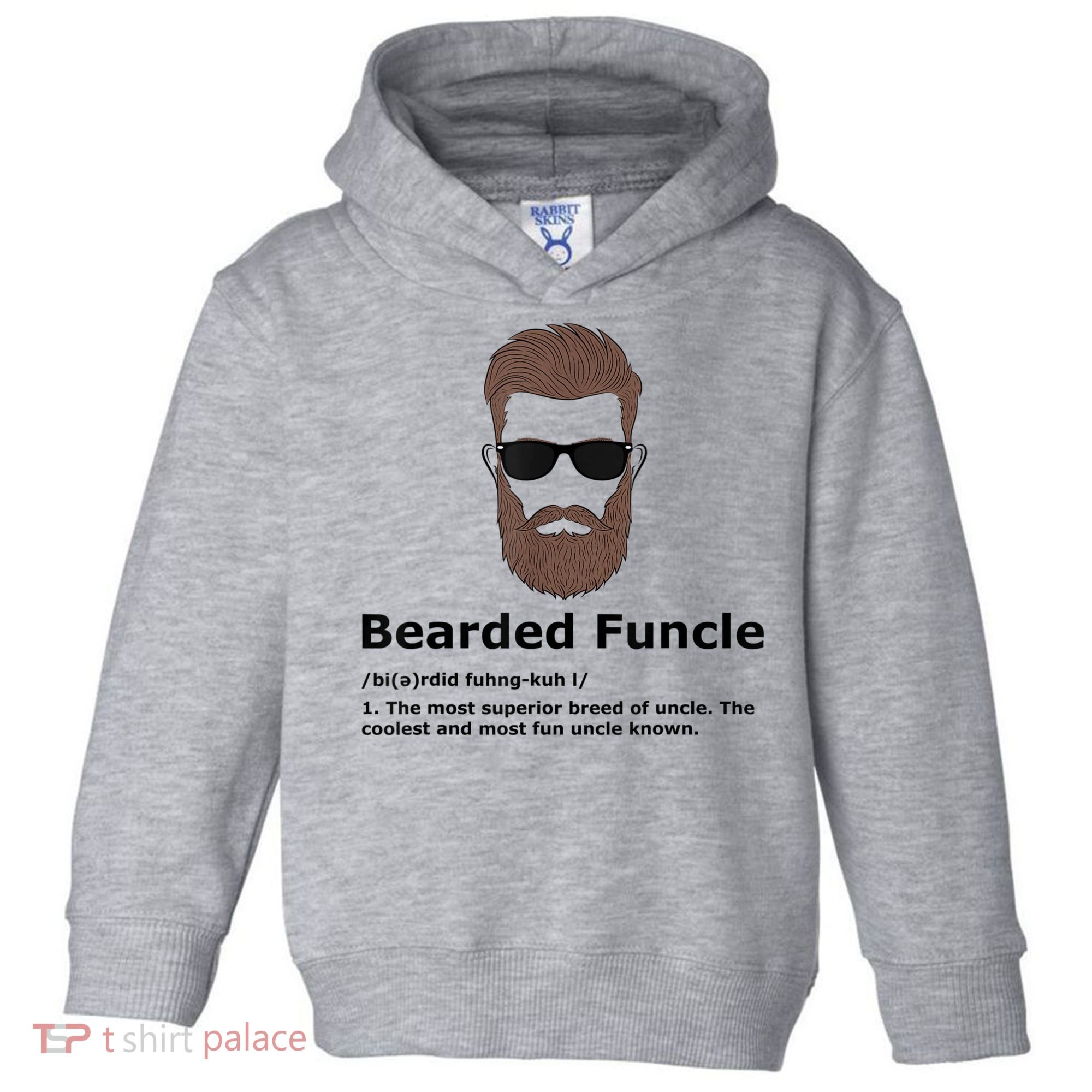 Mens Bearded Funcle Funny Uncle Definition Toddler Hoodie