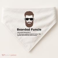 Mens Bearded Funcle Funny Uncle Definition USA-Made Doggie Bandana thumb 0