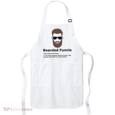 Mens Bearded Funcle Funny Uncle Definition Apron