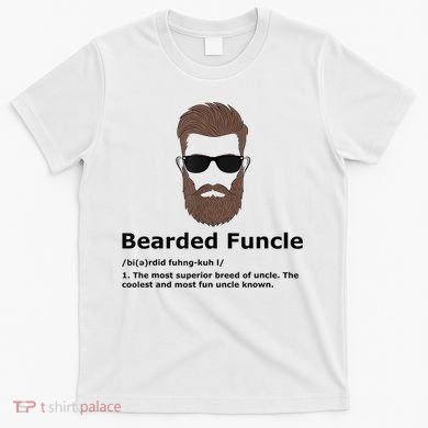 Mens Bearded Funcle Funny Uncle Definition T-Shirt