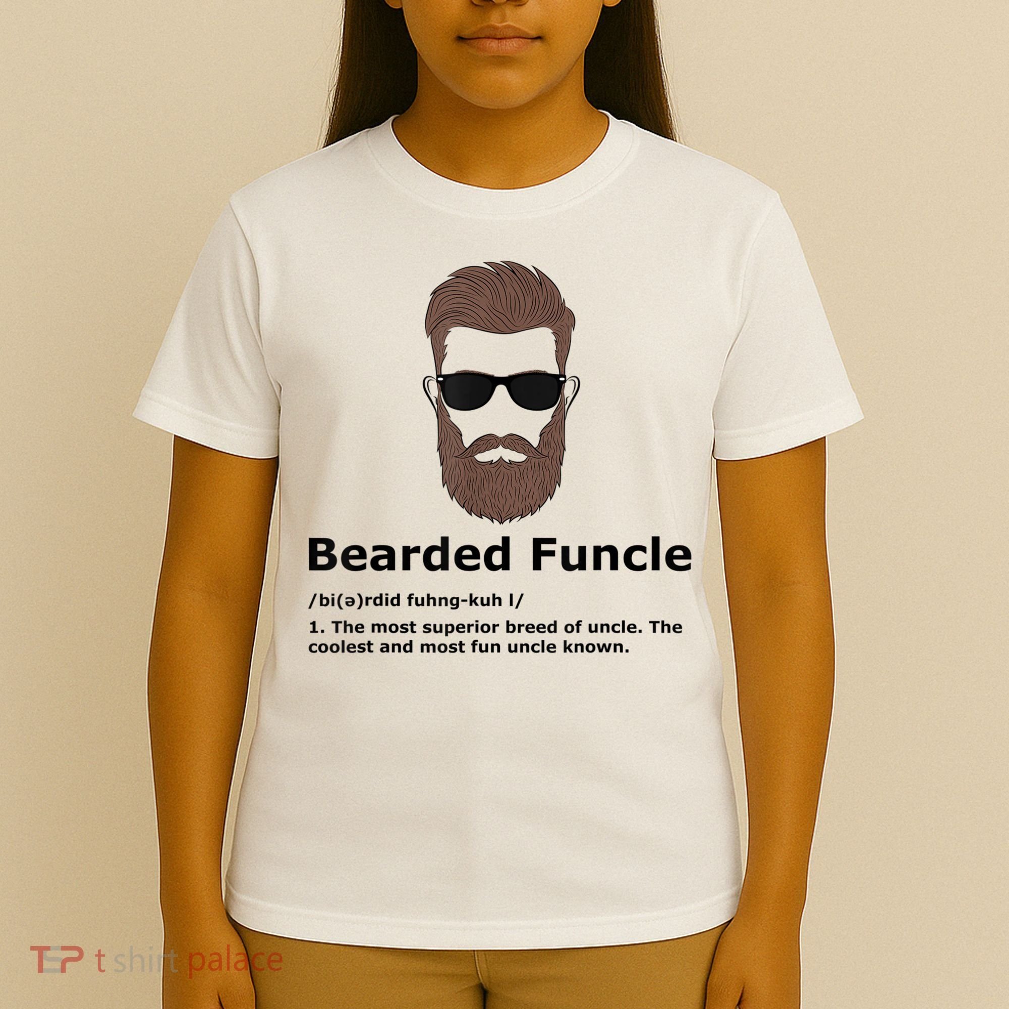 Mens Bearded Funcle Funny Uncle Definition T-Shirt