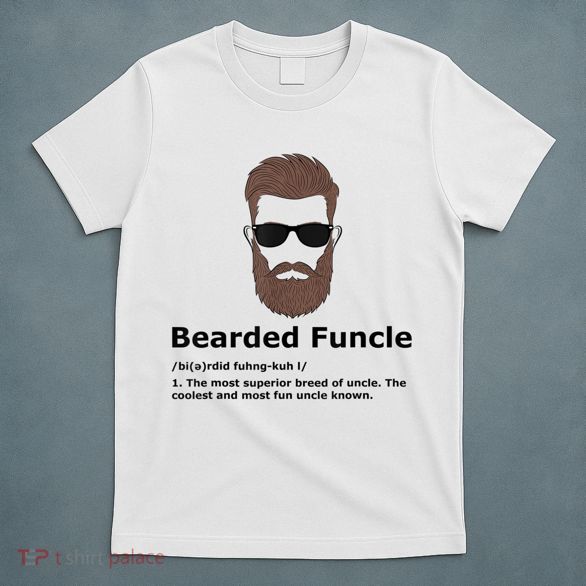 Mens Bearded Funcle Funny Uncle Definition T-Shirt