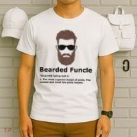 Mens Bearded Funcle Funny Uncle Definition T-Shirt thumb 6