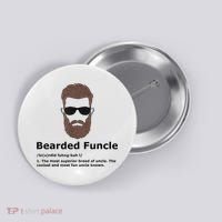 Mens Bearded Funcle Funny Uncle Definition Button thumb 0