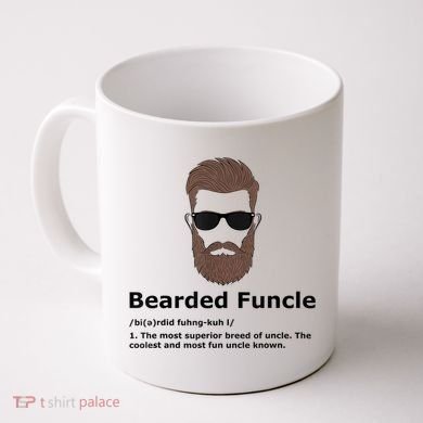 Mens Bearded Funcle Funny Uncle Definition Coffee Mug