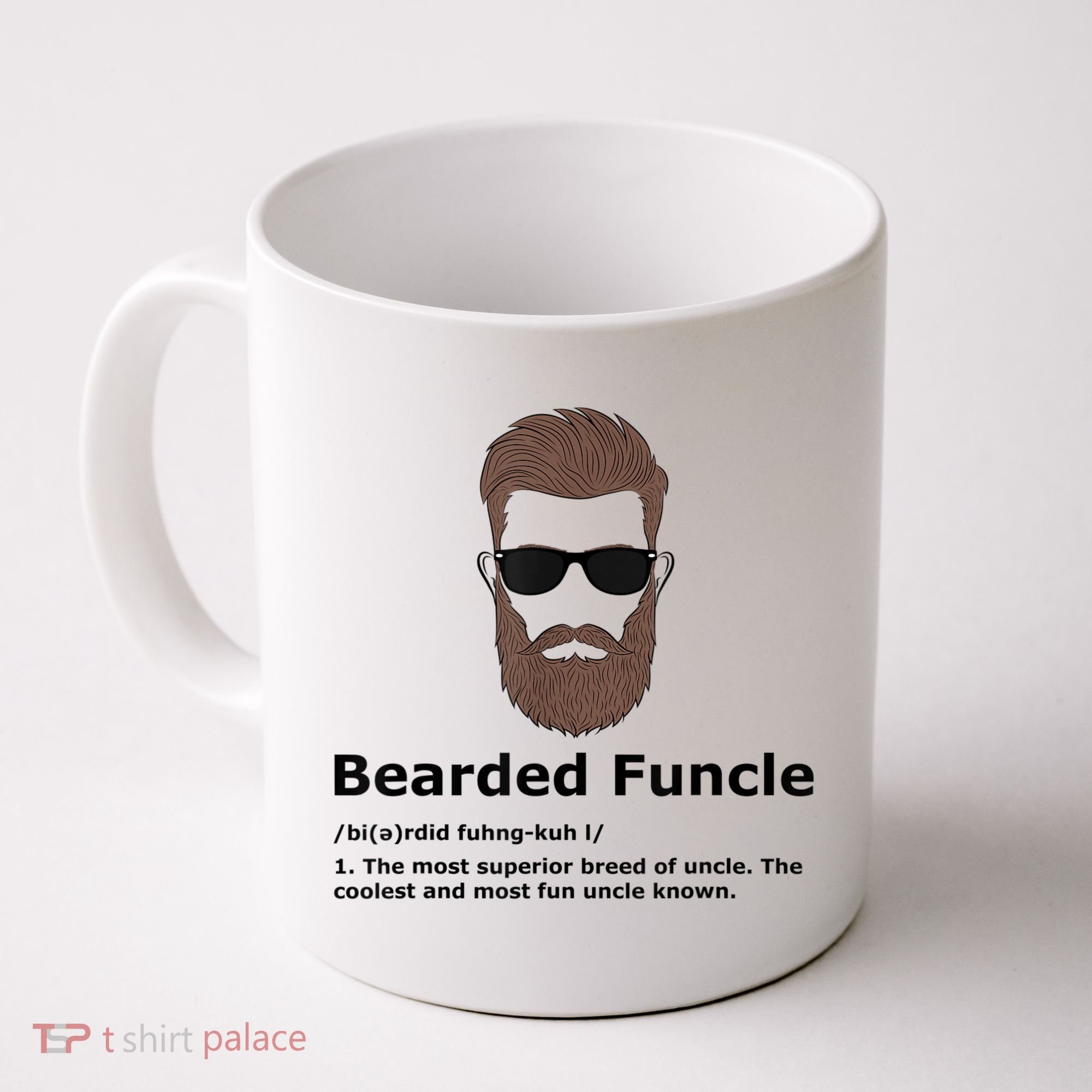 Mens Bearded Funcle Funny Uncle Definition Coffee Mug