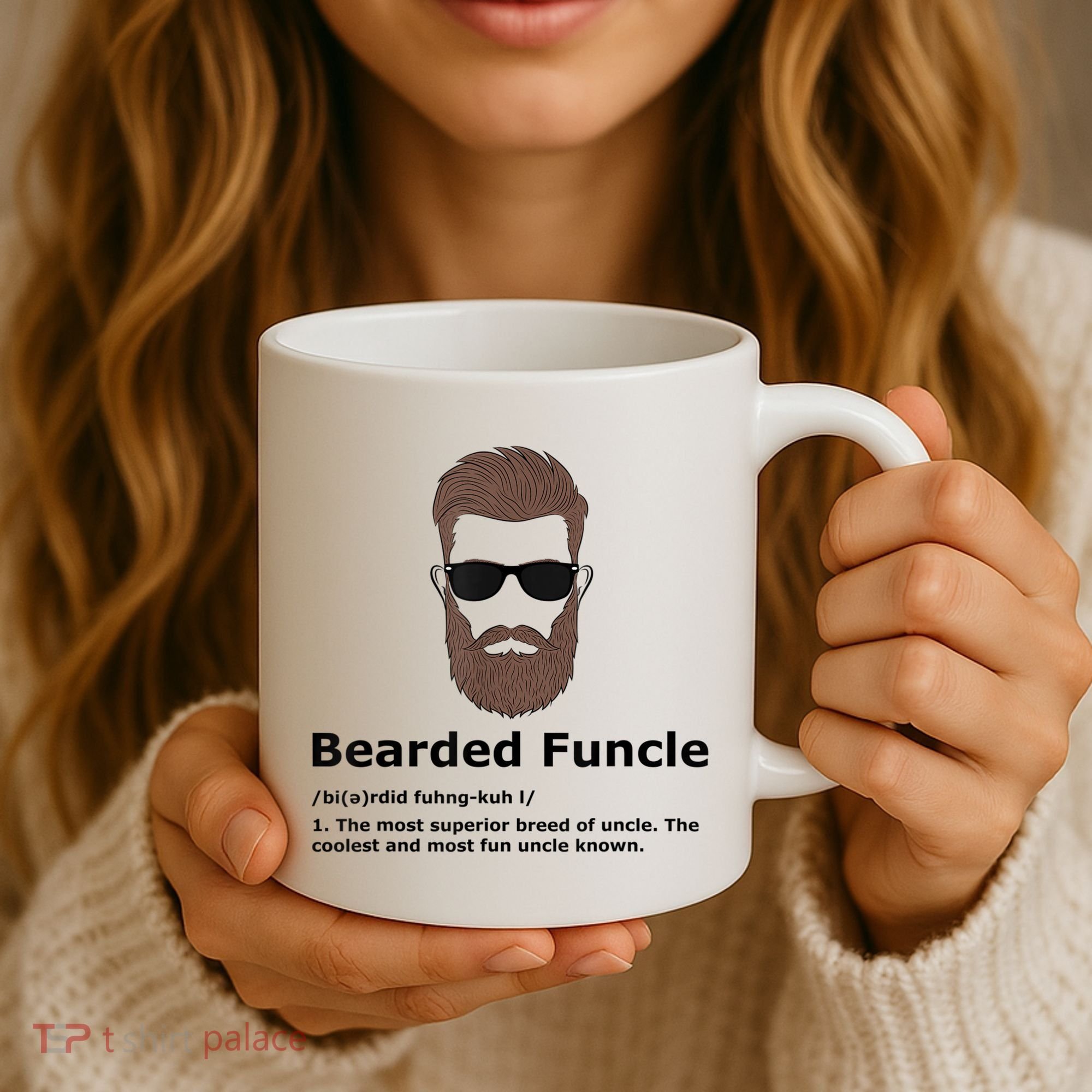 Mens Bearded Funcle Funny Uncle Definition Coffee Mug