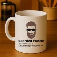 Mens Bearded Funcle Funny Uncle Definition Coffee Mug thumb 4