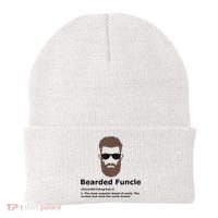 Mens Bearded Funcle Funny Uncle Definition Beanie thumb 0