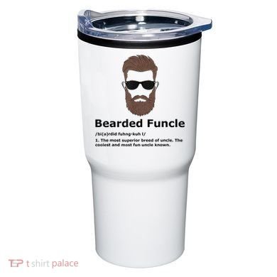 Mens Bearded Funcle Funny Uncle Definition Tumbler