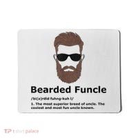Mens Bearded Funcle Funny Uncle Definition Mousepad thumb 0